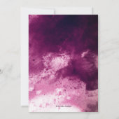 Burgundy Watercolor Wedding Einladung (Rückseite)