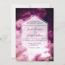 Burgundy Watercolor Wedding Einladung