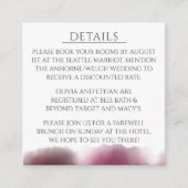 Burgundy Watercolor Wedding - Elegantes Script Begleitkarte (Vorderseite)