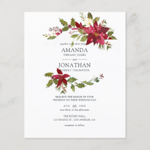Burgundy Watercolor Weihnachtsfeier Flyer