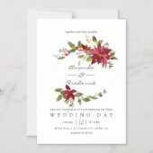 Burgundy Watercolor Weihnachtsfeier Magneteinladung (Vorderseite)