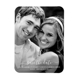 Burgundy Watercolor Winter Blume Save the Date Magnet