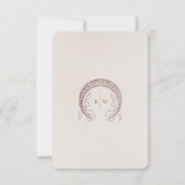 Burgundy Wedding Beilage INFO Vintag Art Nouveau Einladung (Rückseite)