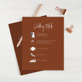 Burgundy Wedding Details Timeline RSVP Card