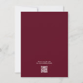 Burgundy Wedding Floral Save The Date (Rückseite)