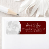 Burgundy Wedding Foto Rücksendeadresse (Insitu)