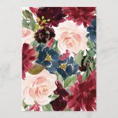 Burgundy Wedding Itinerary - Bachelorette Willkomm Programm (Rückseite)