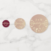 Burgundy Wedding Konfetti (Rückseiten)