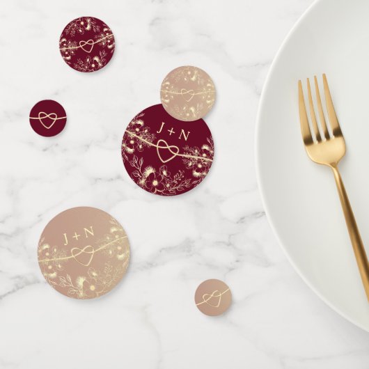 Burgundy Wedding Konfetti (Gruppe)
