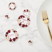 Burgundy Wedding Personalisiert Confetti Konfetti (Gruppe)