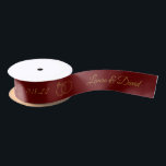 Burgundy Wedding Personalisiert Name Ribbon Satinband<br><div class="desc">Dieses Bändchen mit den Namen der Braut und des Bräutigams und dem Hochzeitstermin eignet sich hervorragend für Geschenkverpackungen und macht Ihre Geschenkboxen oder Gastgeschenke Hochzeiten wirklich niedlich. Personalisieren Sie es mit Ihren Namen und Hochzeitsdatum.</div>