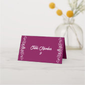 Burgundy Wedding Platzkarte (Rückseite)
