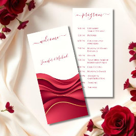 Burgundy Wedding Programm