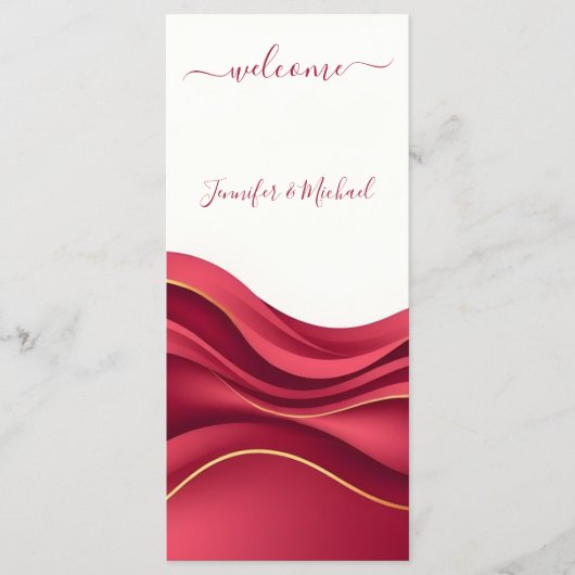 Burgundy Wedding Programm (Vorderseite)
