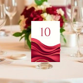 Burgundy Wedding Table Number Tischnummer