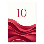 Burgundy  Wedding Table Number Tischnummer (Vorderseite)