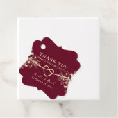 Burgundy Wedding Vielen Dank Geschenkanhänger (Beispiel)