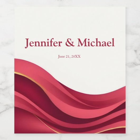 Burgundy Weinetikett (Einzelnes Label)