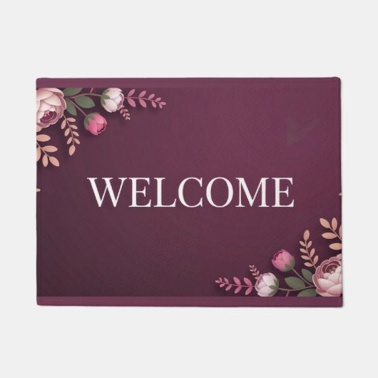 Burgundy Welcome Mat Fußmatte (Vorderseite)