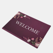 Burgundy Welcome Mat Fußmatte (Schrägansicht)