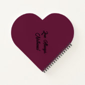 Burgundy What I Love About Your Romantic Valentine Notizblock (Rückseite)