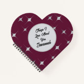 Burgundy What I Love About Your Romantic Valentine Notizblock (Vorderseite)