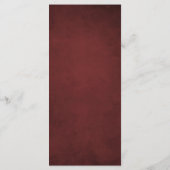 Burgundy Whimsical Perchment Gold Kalligrafie Menükarte (Rückseite)