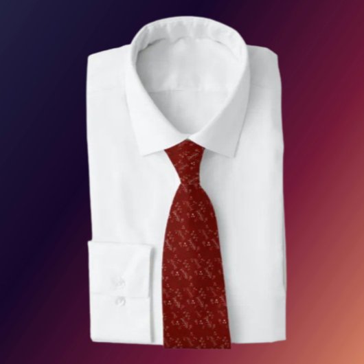 Burgundy Whimsy Doodle Necktie Krawatte