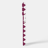 Burgundy White Checker Diamond Pattern Case-Mate iPhone Hülle (Rückseite / Links)