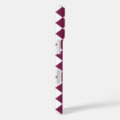 Burgundy White Checker Diamond Pattern Case-Mate iPhone Hülle (Rückseite / Rechts)