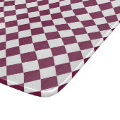 Burgundy White Checker Diamond Pattern Schneidebrett (Ecke)