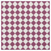 Burgundy White Checker Diamond Pattern Stoff (Muster)