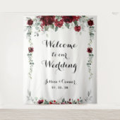 Burgundy White Eucalyptus Willkommen bei unserer H Wandteppich (Vorderseite)