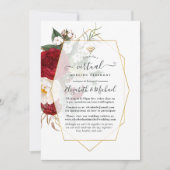 Burgundy & White Floral Geometric Virtual Wedding Einladung (Vorderseite)