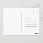 Burgundy White Floral Save the Date Goldrahmen Postkarte (Rückseite)