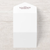 Burgundy White | Minimalistisch Moderne Kunst, Dic All-in-One-Einladung (Außenseite)
