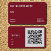 burgundy white - QR code Visitenkarte