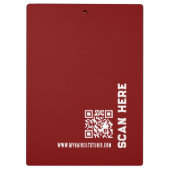 Burgundy White Salon Logo Pros clipboard Klemmbrett (Rückseite)