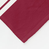 Burgundy White Sports Jersey Fleecedecke (Ecke)