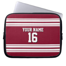 Burgundy White Team Jersey Name
