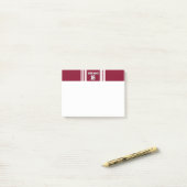 Burgundy White Team Jersey Name Post-it Klebezettel (Auf Schreibtisch)