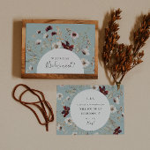 Burgundy Wildblume Aquamarin Bridesmaid Vorschlag Einladung