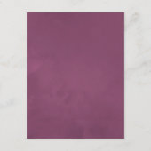 Burgundy Wine Boho Floral Wedding Details Begleitkarte (Rückseite)