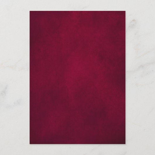 Burgundy Wine Dusty Blue Slate Wedding Details Begleitkarte (Rückseite)