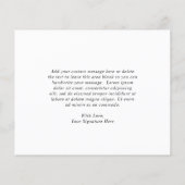 Burgundy Wine Floral Budget Hochzeit Danke Karte (Rückseite)