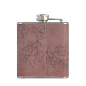 Burgundy Wine Grapevine Monogram Flachmann (Rückseite)