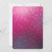 Burgundy Wine Pink Bokeh Geburtstag Einladung (Rückseite)