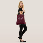 Burgundy Wine Simple Modern Bridesmaid Script Tasche (Am Model)