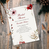 Burgundy Winter Elegance Bridal Dusche Einladung