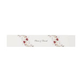 Burgundy Winter Elegance Wedding Einladungsbanderole (Flach)